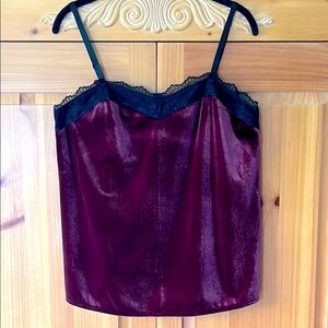 🌟HP🌟Lace-Trim Velvet Top